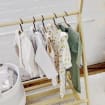 Wooden Clothing Rack with Shelves and Hangers, Newborn Baby Wardrobe, Teepees for kids, Montessori furniture, Nursery Infant Dress Hanger - Image 2