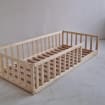 Toddler Floor Bed for US Standards-2.48 in (6.3 cm) in Gap Between Rails, With Door Option, Choose The Color Option ,Montessori Inspired Bed - Image 2