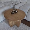 Round Rustic Coffee Table - Minimalist Oak Wood Table - Modern Small Living Room Table - Handmade Solid Wood Side Table - Mother’s Day Gift - Image 2