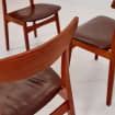 Mid Century Dansih Teak and Leather chair by Henning kaernulf, 1960s Set of 4 - Image 2