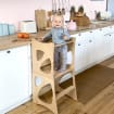Christmas gift for 1 year old - Montessori Kitchen Tower - Convertible Learning helper - Personalize toddler chair - Montessori furniture - Image 2