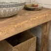 Bathroom Rustic Vanity, Reclaimed Wood Solid Bathroom Vanity, Live Edge Farmhouse Rustic Wood Decor, Counter Top Wood Table - Image 2