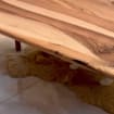 Coffee table - Walnut wood coffee table - Aesthetic coffee table - Unique coffee table-Minimalist coffee table - Scandi-style coffee table - Image 2