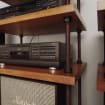 LP Turntable Storage, Handmade Record Player Stand, Industrial Vinyl Table, Media Hifi TV Unit - Image 2