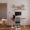 Standing Desk Pro Bundle - Solid Wood Standing Desk with Grommet and Cable Tray, White Legs, Adjustable-Height Desk, Handmade Computer Desk - Image 2