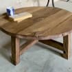 Round Rustic Coffee Table Reclaimed Wood, Farmhouse Coffee Table Living Room, Reclaimed BarnWood Furniture Table Round - Image 2