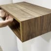 Floating Nightstand Handmade in Solid Walnut - Image 2