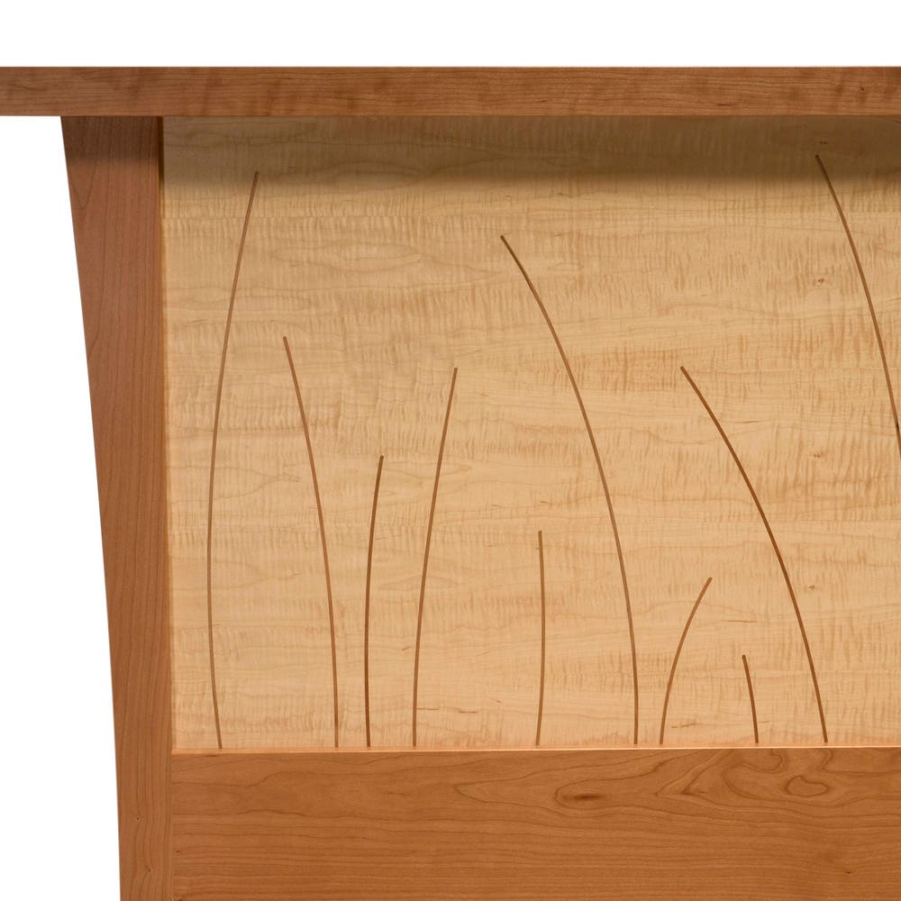 Headboard Queen Size Cherry, Bed, Solid Wood Headboard, King, Full, Twin, California King, Curly Maple, Inlay "Prairie" - Image 6