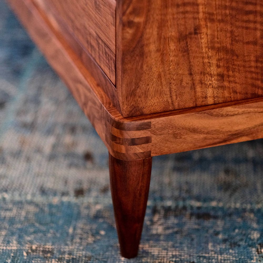 Handcrafted Solid Walnut Dresser | Mid Century Modern Dresser | Wooden Chest of Drawers | Vintage Style Home Decor | Custom Built Dresser - Image 3