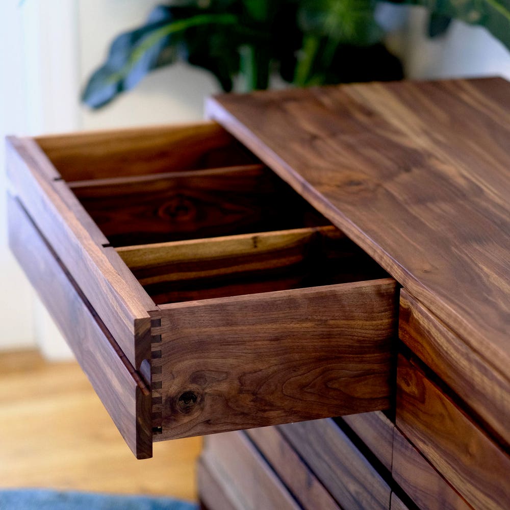 Handcrafted Solid Walnut Dresser | Mid Century Modern Dresser | Wooden Chest of Drawers | Vintage Style Home Decor | Custom Built Dresser - Image 7