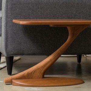 Cantilever Side Table | Mid Century Modern Side Table | Modern Night Stand | Wood Side Table and End Table | Cherry Wood Side Table