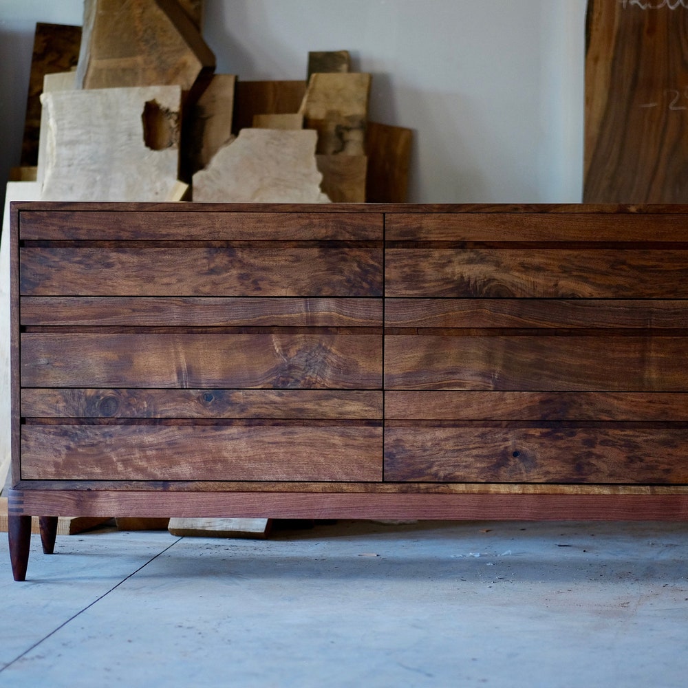 Handcrafted Solid Walnut Dresser | Mid Century Modern Dresser | Wooden Chest of Drawers | Vintage Style Home Decor | Custom Built Dresser - Image 4