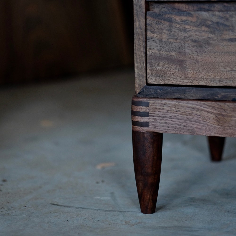 Handcrafted Solid Walnut Dresser | Mid Century Modern Dresser | Wooden Chest of Drawers | Vintage Style Home Decor | Custom Built Dresser - Image 6