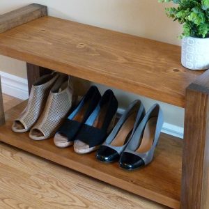 36 inches Rustic Entryway Bench, Modern Entryway Bench, Bench Storage, Shoe Organizer, Entryway Bench, Shoe Bench Wood