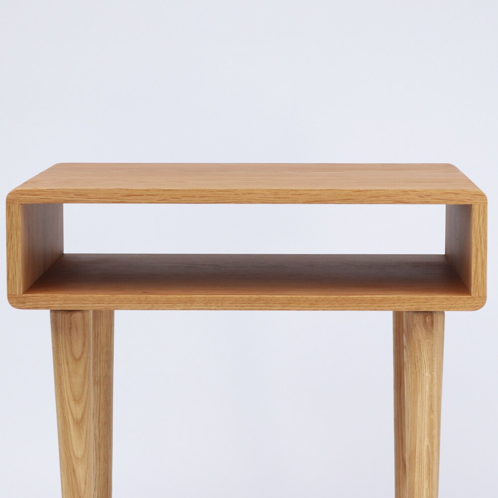 Nightstand, Side table, Bedside table with shelf in solid Walnut or Oak wood - Image 7