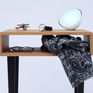 Nightstand, Side table, Bedside table with shelf in solid Walnut or Oak  wood