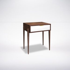 Apollo Side Table & Colorful Drawer Options, Handmade Wood Mid Century Modern - Oak, Cherry, Walnut or Maple, Retro Style, Bedroom Furniture