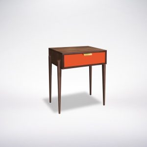 Apollo Side Table & Colorful Drawer Options, Handmade Wood Mid Century Modern - Oak, Cherry, Walnut or Maple, Retro Style, Bedroom Furniture