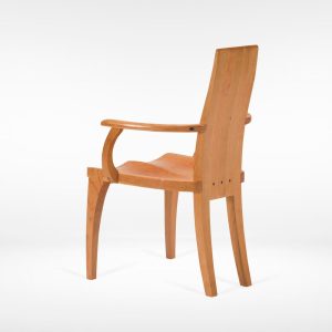 Dining Chair With Arms - Handmade Solid Cherry Wood Captain's Chair "Gazelle Armchair"