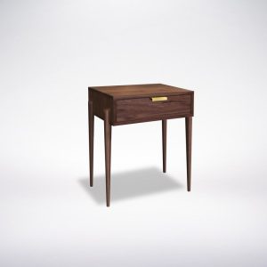 Handmade Wood Mid Century Modern Side Table & Naturalor Colorful Drawer, Bedside Tables - Oak, Cherry, Walnut or Maple