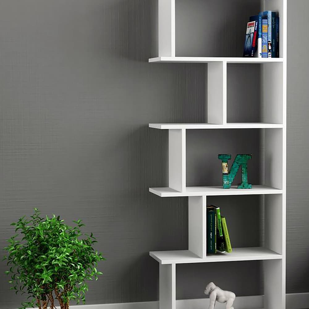 modular bookcase,small bookshleves,modern asymmetrical bookshelf,Decorative Bookshelf,Storage Unit,living room furniture - Image 2