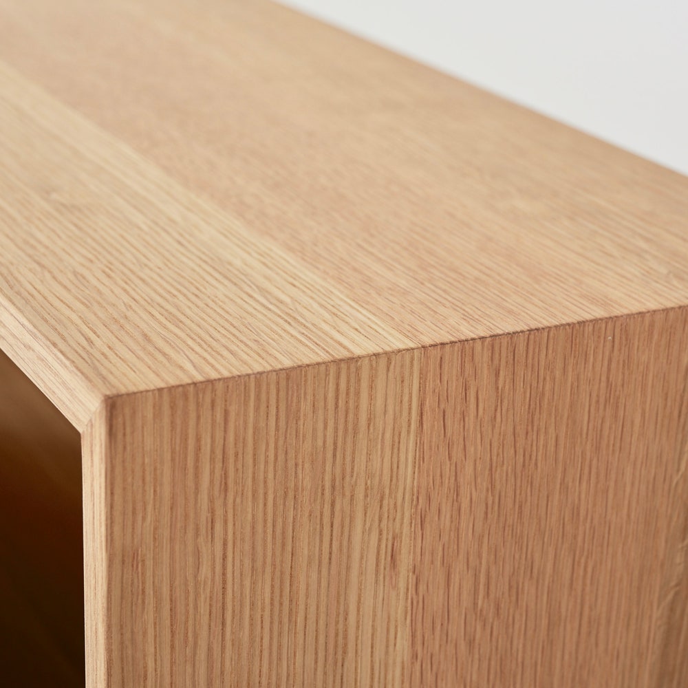 Floating Kitchen Storage Cabinet with Sliding Doors Handmade in Solid White Oak - Image 7