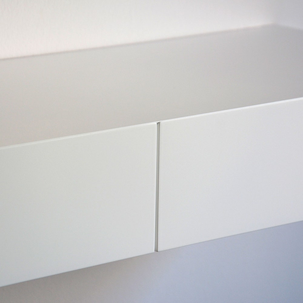 Minimalist white floating dressing table / vanity shelf - Image 6