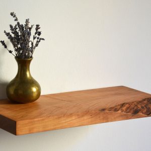Cherry live edge floating shelf / floating bedside shelf / floating kitchen shelf / floating entryway shelf