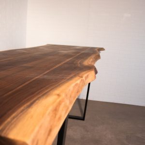 Bar Height Table Made of Live Edge Walnut, Walnut Dining Table, Bar Height Dining Table, Raw Edge Walnut Dining Table, Walnut Table Top