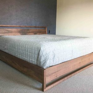 Walnut Platform Storage Bed with Drawers, Wooden Platform Bed frame, Solid walnut, Platform Storage Bed, Wooden Bedroom Set