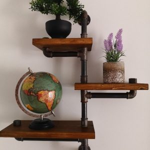 Industrial wall shelf