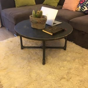 Industrial Pipe table, furniture, handmade, coffee table, round table, diy table, black pipe table, living table