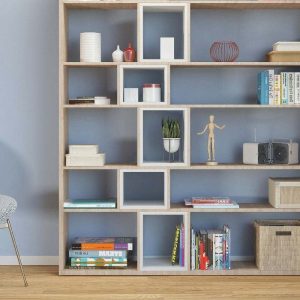 Bookshelf For Living Room Modular Bookshelf Asymmetrical Shelving Unit Handmade Furniture Bookshelf Double Sided Bookshelf Room Divider
