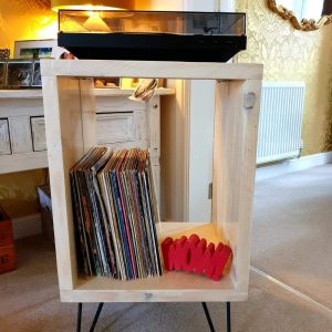 Music Cabinet reclaimed wood Tv stand.book case.vinyls dj turntable display.vintage rustic storage.industrial.hairpin legs.console table.