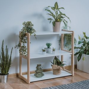 White MONTESSORI MIDI Toy SHELF, Nursery Shelves, Birch Plywood Nursery Toddler Shelf, Bookshelf Baby reigstry item for kids