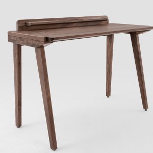 Walnut Writing Desk, Minimalist Desk, Laptop Computer Desk for Home Office, Mid Century Modern, Scandinavian Desk, Wood Desk; LOFT WALNUT