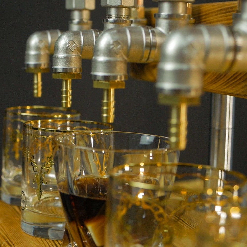 Five Optics Wall Mount Drinks Dispenser - Whiskey Dispenser And Smoker Kit Set - Unique Gifts - Bachelor Party Decor- Industrial Bar Decor - Image 5