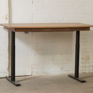 Solid Wood Sit Stand Desk Adjustable Desk, Standing Desks, Home Office, Walnut, Cherry, Oak or Maple