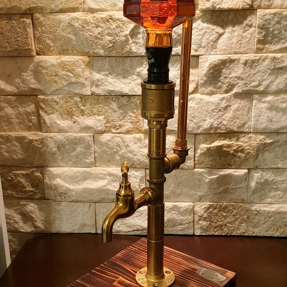 Alcohol Dispenser Tap, Jack Daniels Gifts for Men, Industrial Home Bar Stand Man Cave, Friend Gifrt, Gifts For Him, Gift For Boyfriend - Image 4