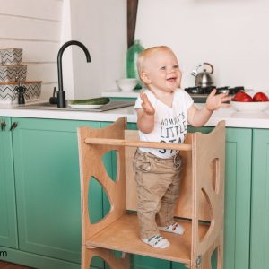 Kitchen Kids Helper, Montessori tower, Learning toddler, Tower with blackboard, Step stool Montessori furniture Table & Chair