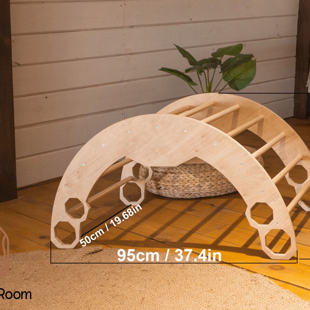 Climbing arch, Baby Activity Board, Montessori furniture, Toddler Gym, Toddler arch, Wooden climb toy Climbing furniture Wood play gym - Image 11