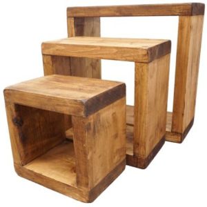 Nesting Tables | Reclaimed Timber Style | Solid Wood Furniture