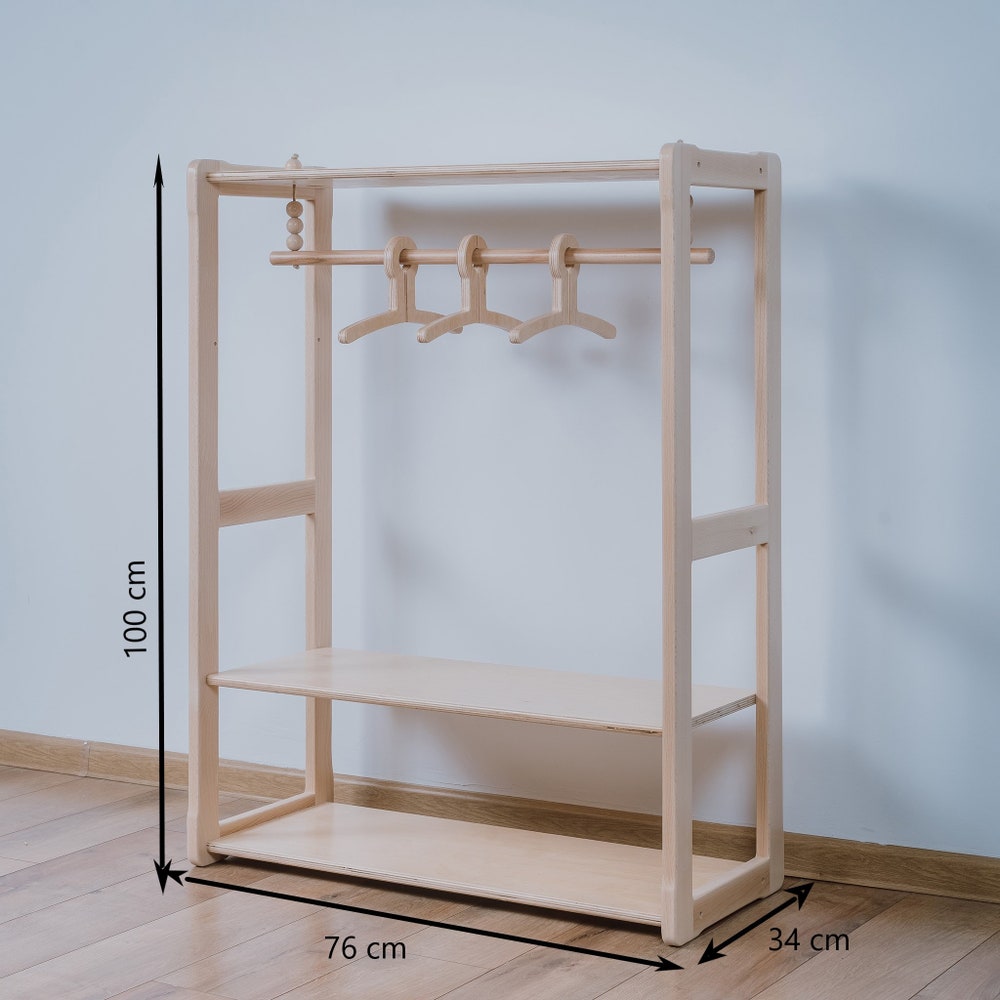 Clothing rack type B with shelf for kids combined with a MAXI and a MAXI + shelf Kid wardrobe - Image 3