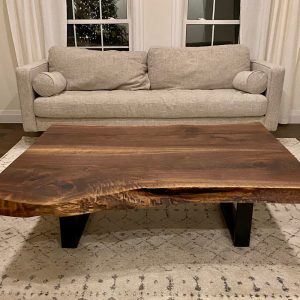 Black Walnut Live Edge Wood Coffee Table