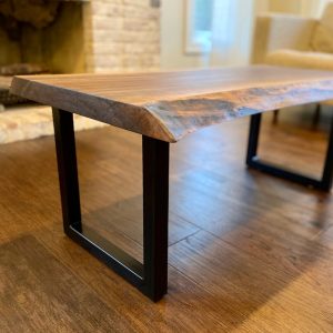 Black Walnut Live Edge Wood Coffee Table