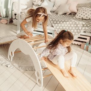 il_1000x1000.2736621018_izyv.jpg Set of three items: Large Climbing Arch and Two Ramps, Montessori toddler, Montessori arch set Wooden activity gym Baby climber Waldorf toy