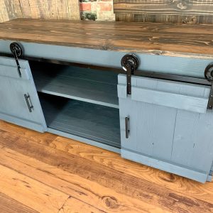 Mid Century TV Stand Barn Doors Cabinet Console Table Buffet Entertainment Center Credenza