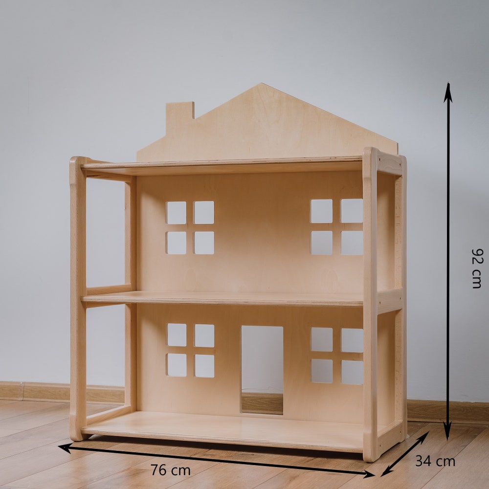 KIKI DOLLHOUSE shelf, MONTESSORI Bookshelf, Wooden Furniture for Nursery, Playroom Décor, Gift for kids - Image 3