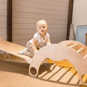 il_1000x1000.2759066967_porj.jpg Set of three items: Small Climbing Arch and Two Ramps, Indoor playground Toddler gym Climbing ladder Montessori furniture Baby climber