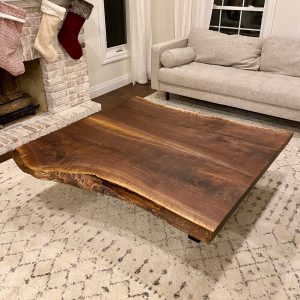Custom Made Black Walnut Live Edge Table